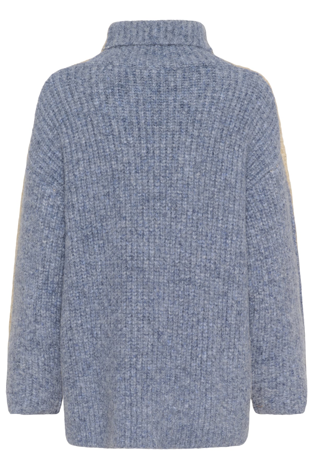 SLPleoni Highneck Pullover Doeskin and Blue Melange - 30408567