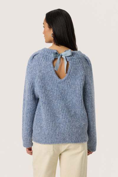 SLPleoni Pullover Bijou Blue Melange - 30408568 Thumbnail