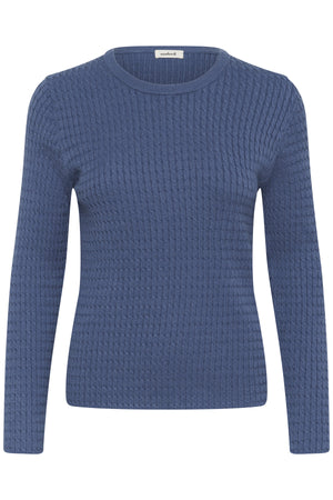 SLSpina Cable Pullover Bijou Blue - 30408572