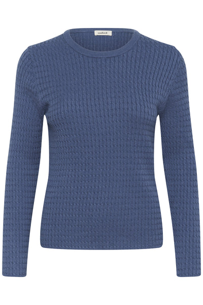 SLSpina Cable Pullover Bijou Blue - 30408572 Thumbnail