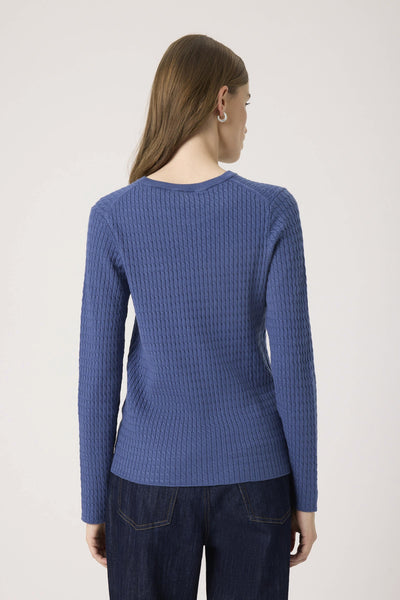 SLSpina Cable Pullover Bijou Blue - 30408572 Thumbnail