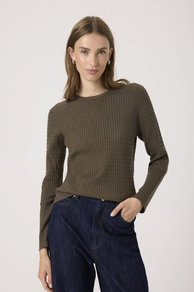 SLSpina Cable Pullover Tarmac - 30408572 Thumbnail