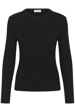 SLSpina Cable Pullover Black - 30408572