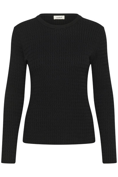 SLSpina Cable Pullover Black - 30408572 Thumbnail