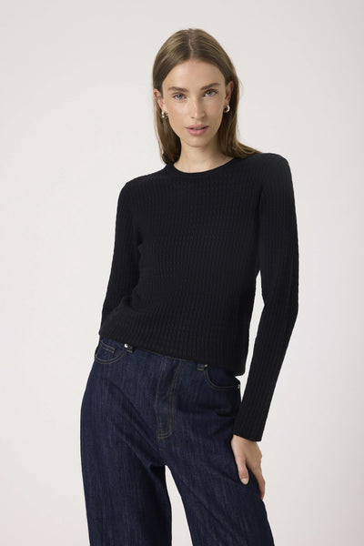 SLSpina Cable Pullover Black - 30408572 Thumbnail