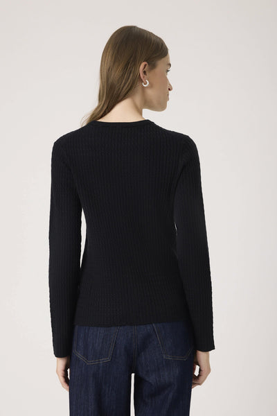 SLSpina Cable Pullover Black - 30408572 Thumbnail