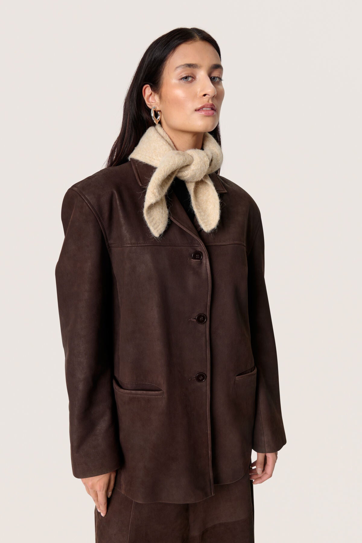 SLPleoni Scarf Doeskin Melange - 30408576