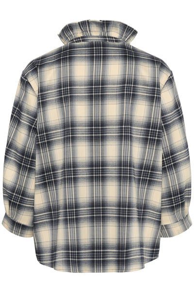 SLPamala Blouse 3/4 Navy Checks - 30408615 Thumbnail