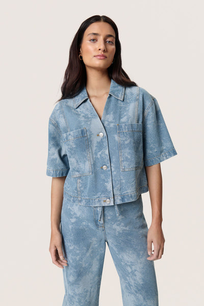 SLAltea Denim Shirt SS Fuzzy Blue Denim - 30408630 Thumbnail