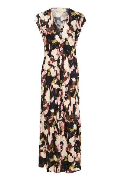 SLCinna Liva Dress Chocolate Autumn Leaves - 30408638 Thumbnail