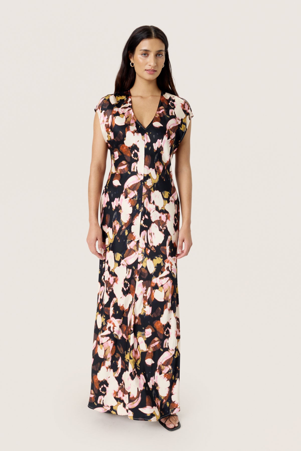 SLCinna Liva Dress Chocolate Autumn Leaves - 30408638