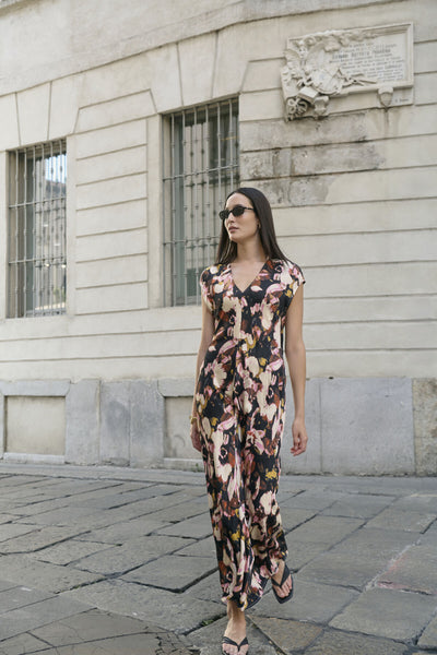 SLCinna Liva Dress Chocolate Autumn Leaves - 30408638 Thumbnail