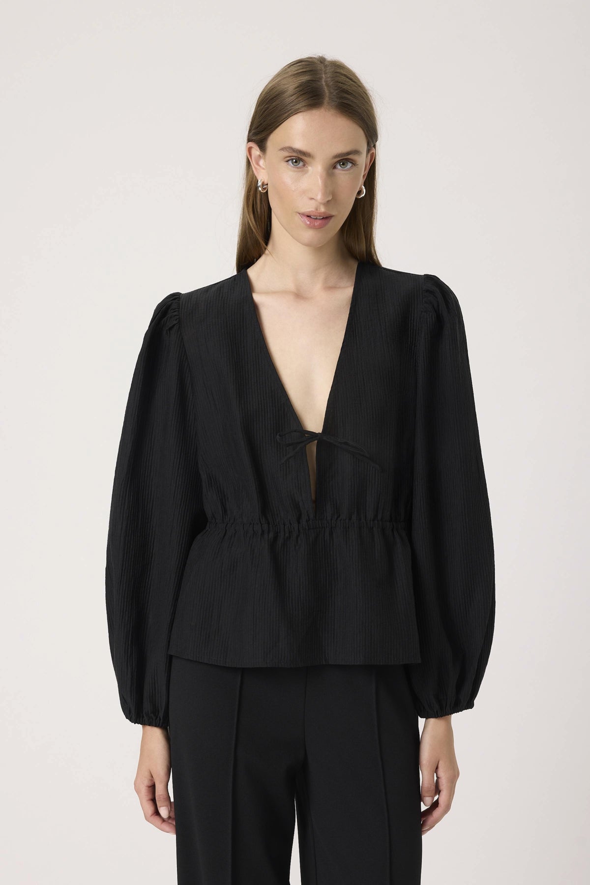 SLCendra Blouse LS Black - 30408639