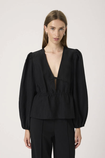 SLCendra Blouse LS Black - 30408639 Thumbnail