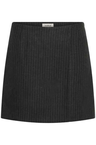 SLMalodi Mini Skirt Grey Melange Pinstripe - 30408652 Thumbnail