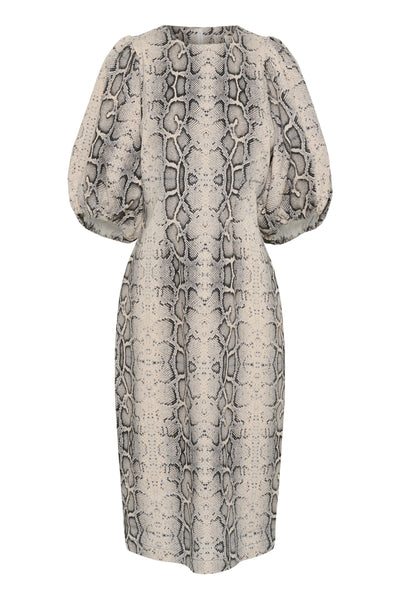 SLSandja Midi Dress Grey Snake Print - 30408657 Thumbnail