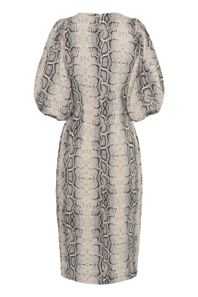 SLSandja Midi Dress Grey Snake Print - 30408657 Thumbnail