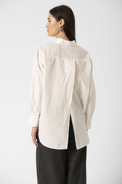 SLJoa Jani Poplin Shirt LS Broken White - 30408659 Thumbnail