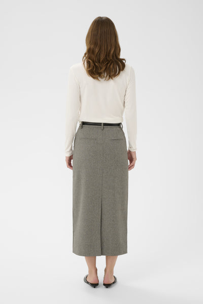 SLLilu Corinne Pencil Skirt Grey Melange Suiting - 30408681 Thumbnail