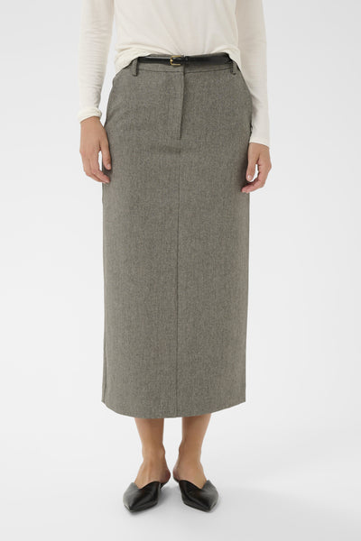SLLilu Corinne Pencil Skirt Grey Melange Suiting - 30408681 Thumbnail