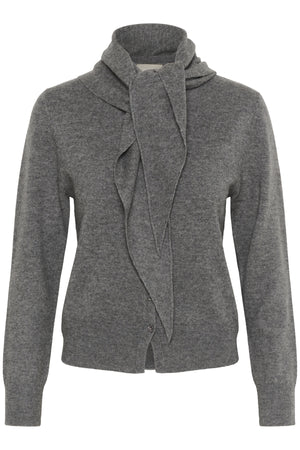 SLMolina Scarf Cardigan Grey Melange - 30408685