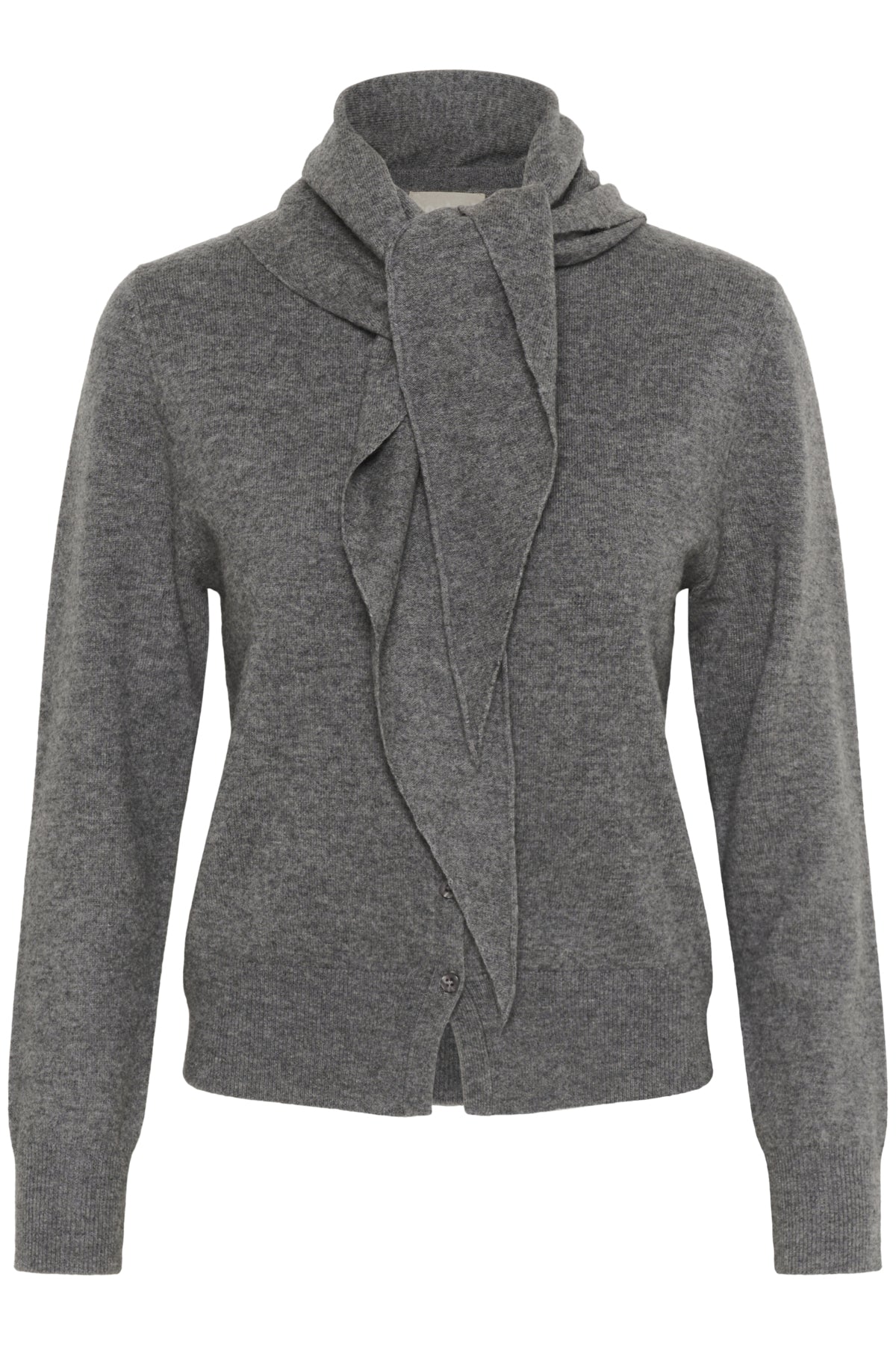 SLMolina Scarf Cardigan Grey Melange - 30408685