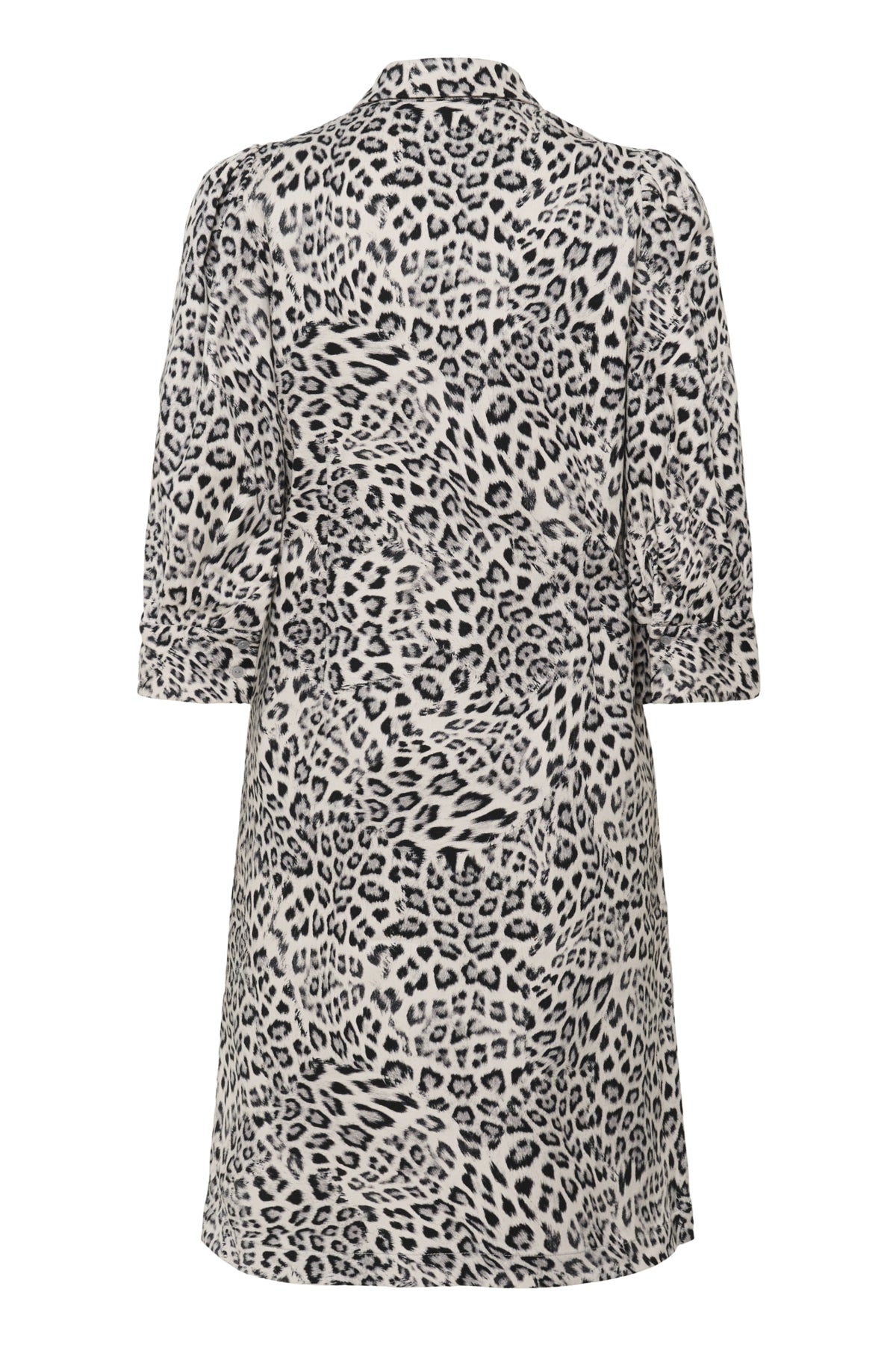 SLSandja Shirt Dress SS Grey Leopard Patteren - 30408722