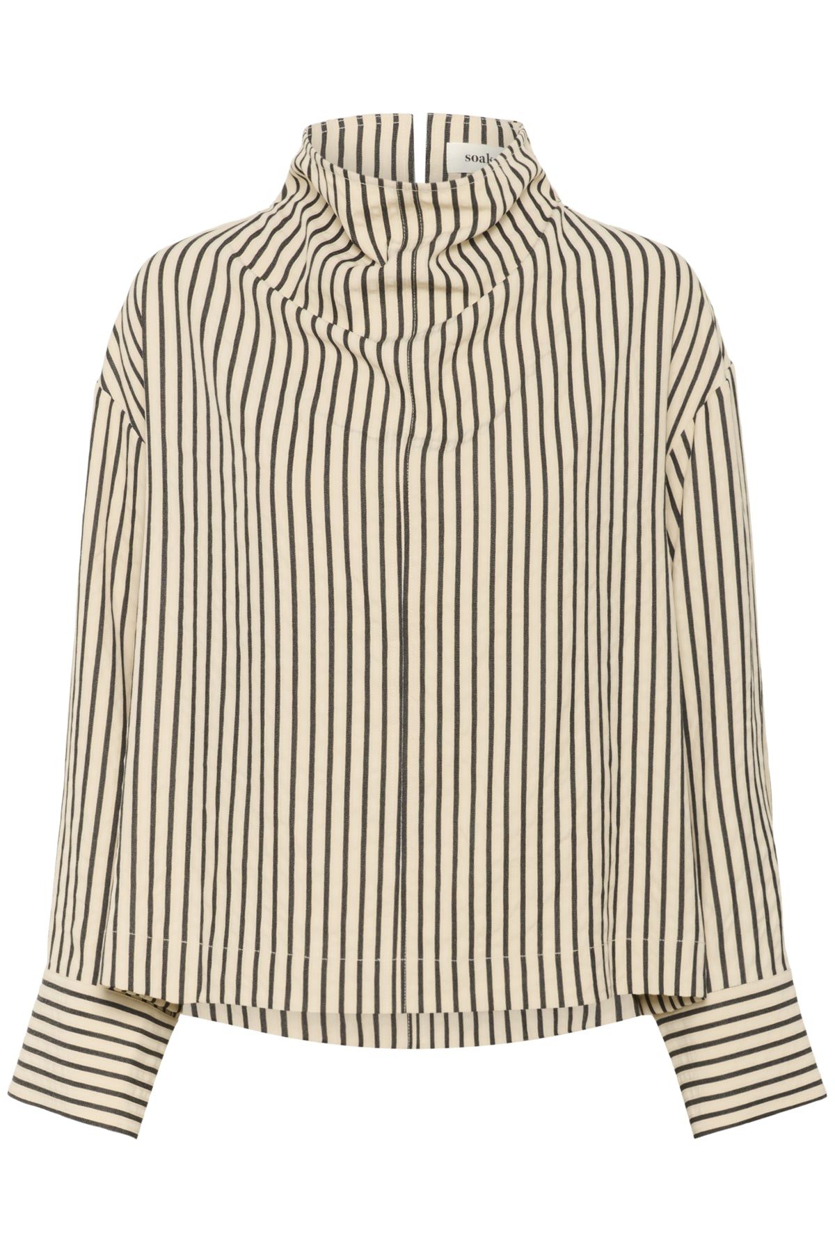 SLOrlena Blouse LS White and Black Shirt Stripe - - 30408727