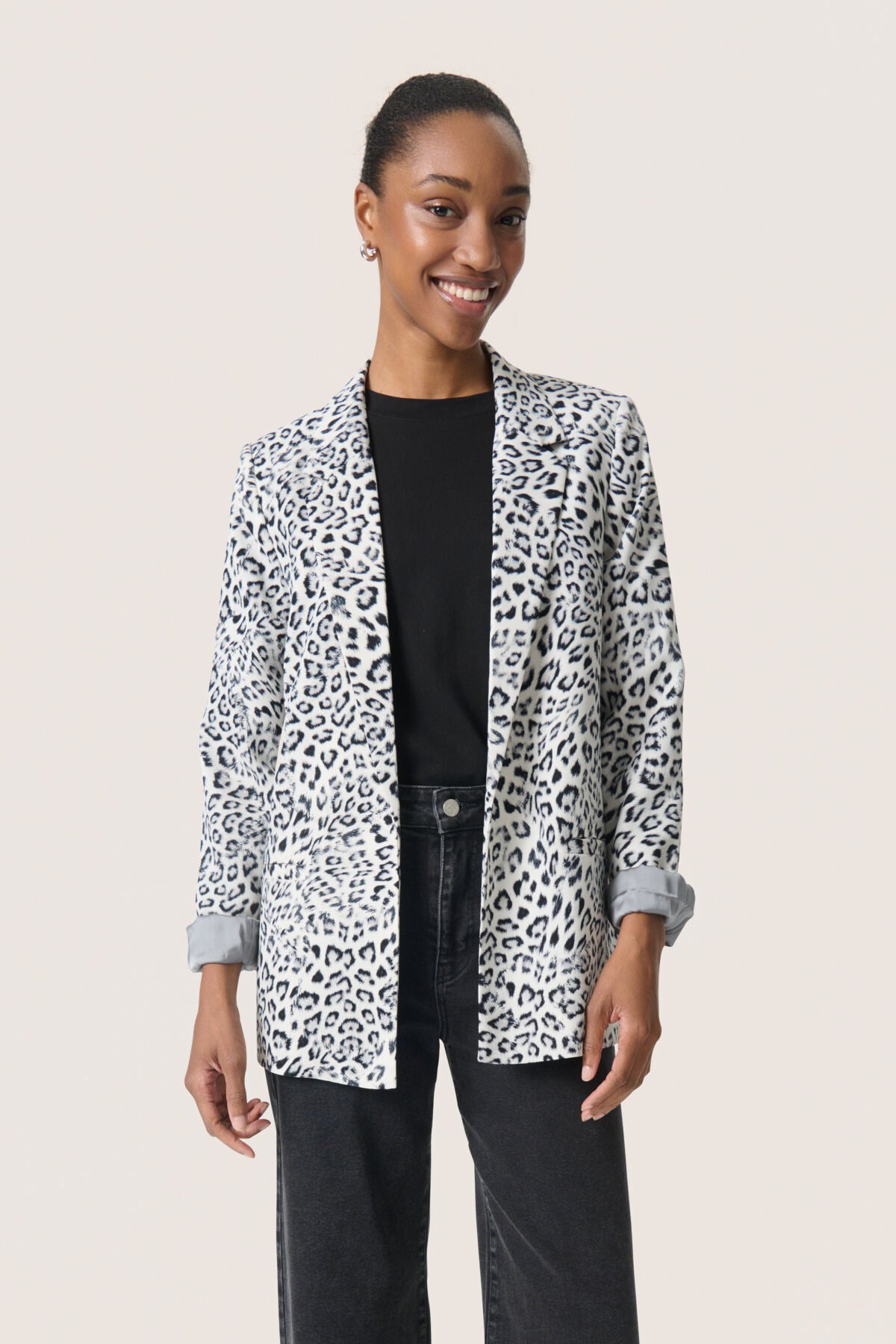 SLShirley Printed Fold-up Blaz Grey Leopard Patteren - 30408730