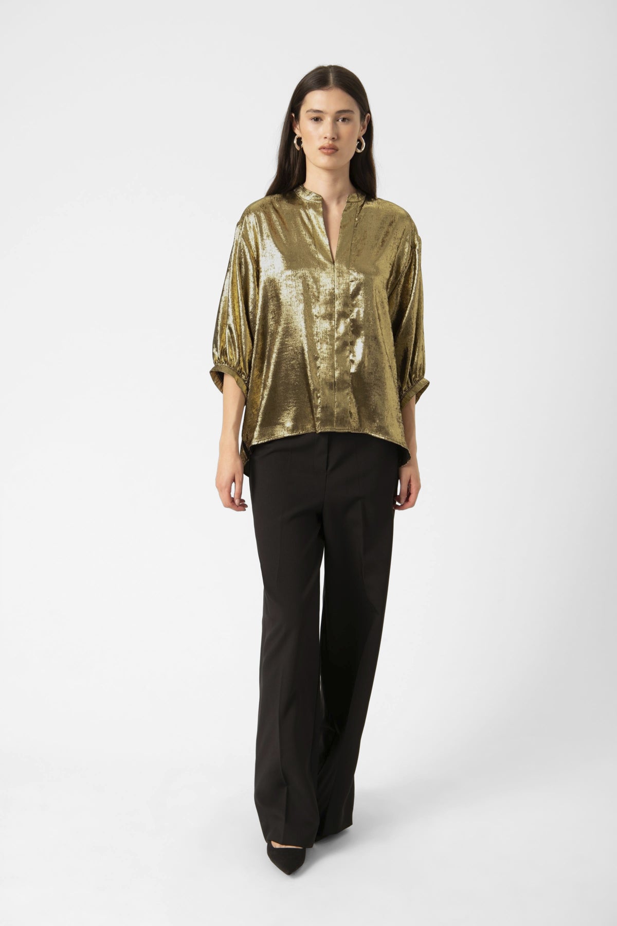 SLMirmir Amily Blouse 3/4 Golden Surface - 300478 - 30408743