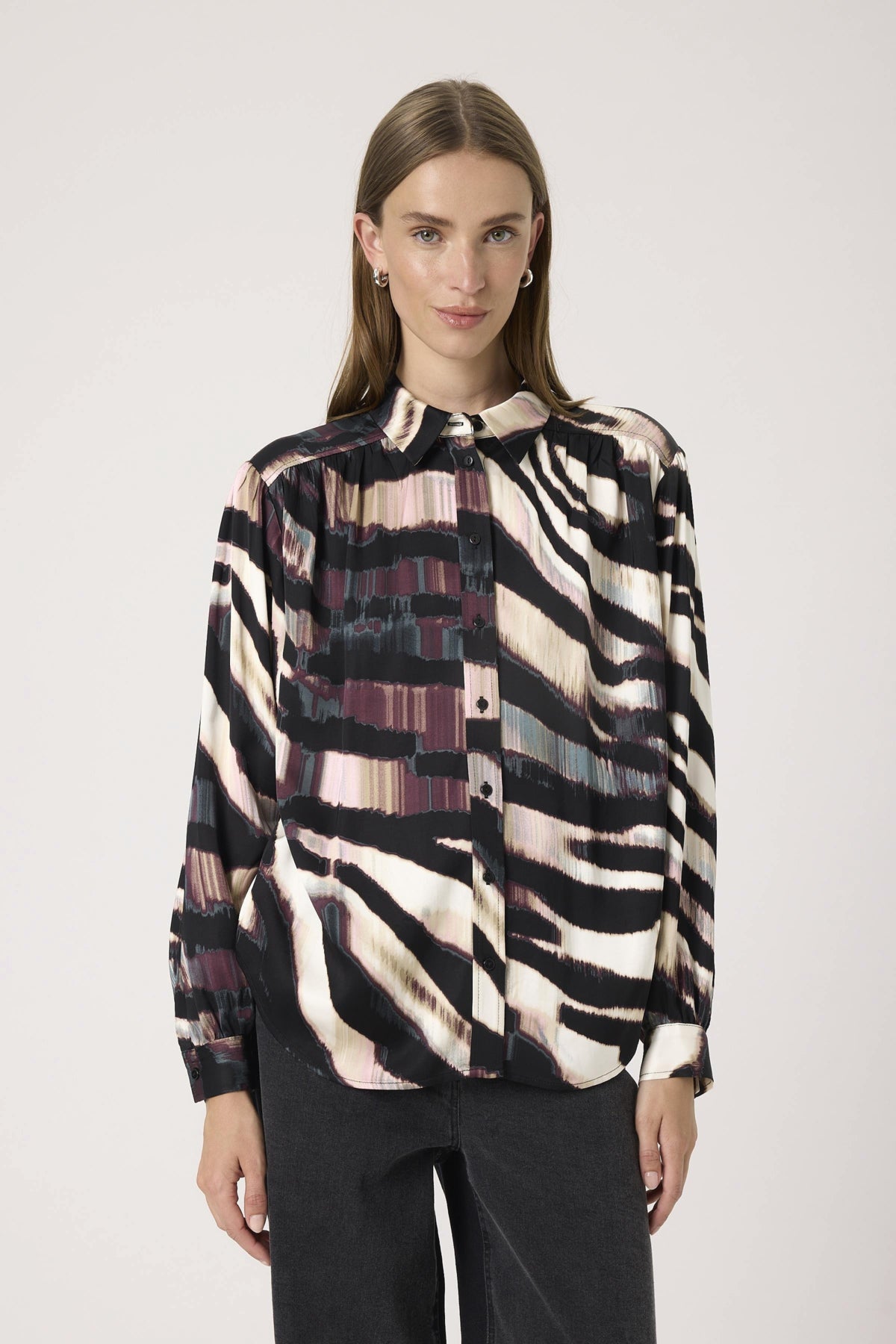 SLCiela Ebba Shirt LS Animalistic Print - 304367 - 30408749