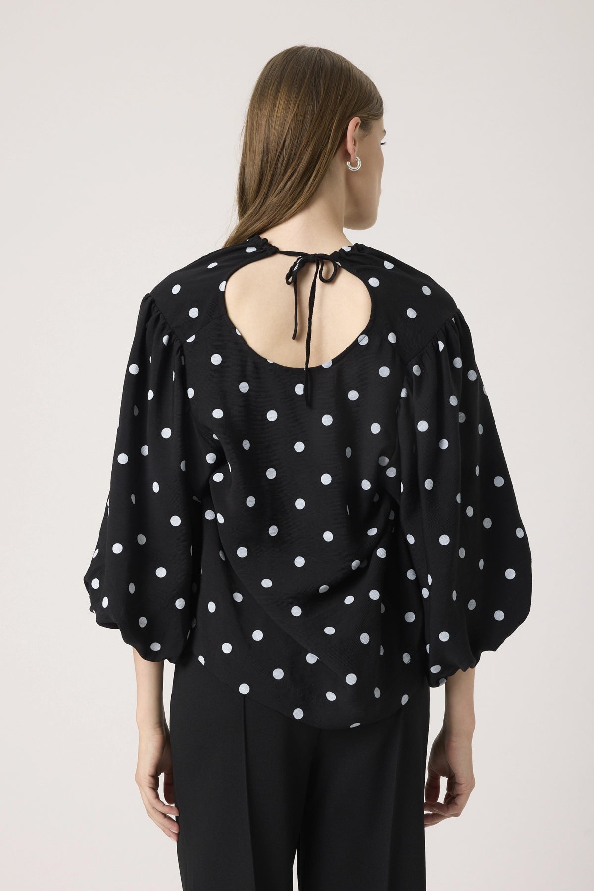 SLIdola Blouse SS Black and White Dots - 304365 - 30408753