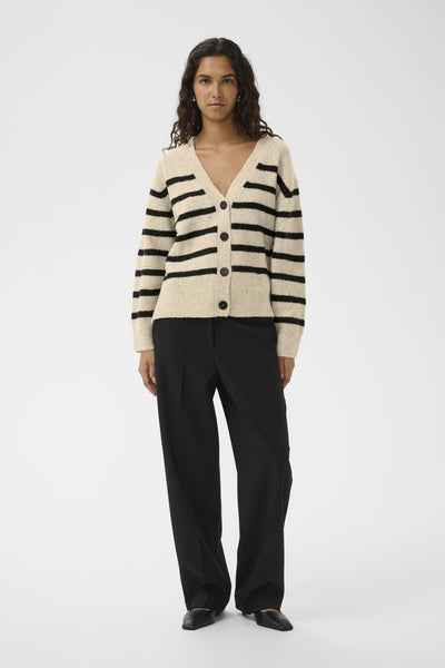 SLBriony Cardigan Dune & Black Stripe - 304348 - 30408756 Thumbnail