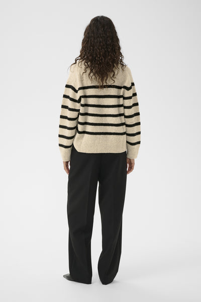 SLBriony Cardigan Dune & Black Stripe - 304348 - 30408756 Thumbnail