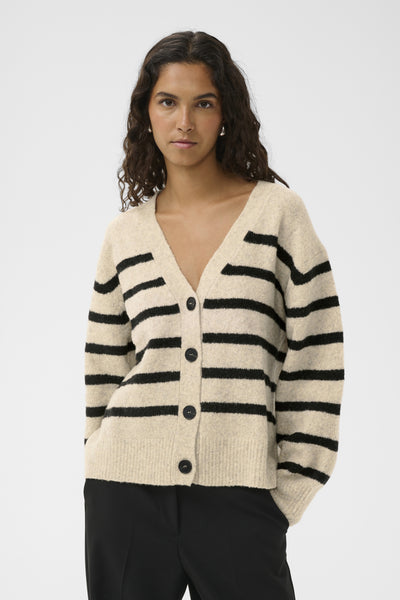 SLBriony Cardigan Dune & Black Stripe - 304348 - 30408756 Thumbnail