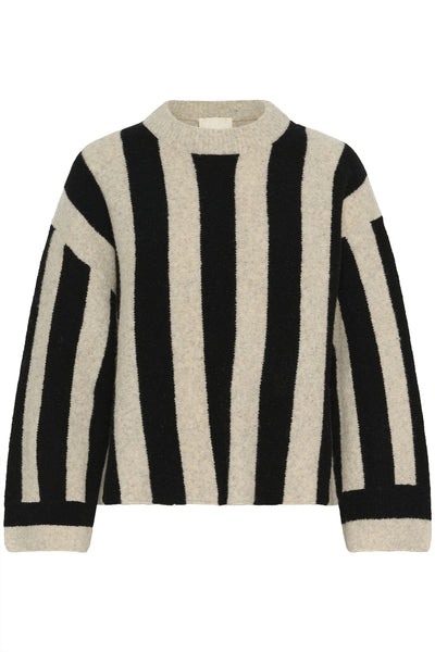SLBriony Pullover Black & Dune Stripe - 304350 - 30408767 Thumbnail