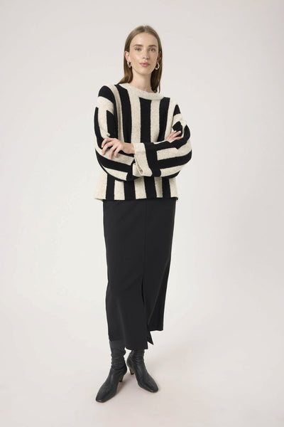 SLBriony Pullover Black & Dune Stripe - 304350 - 30408767 Thumbnail