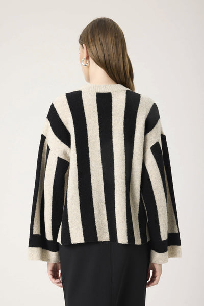 SLBriony Pullover Black & Dune Stripe - 304350 - 30408767 Thumbnail