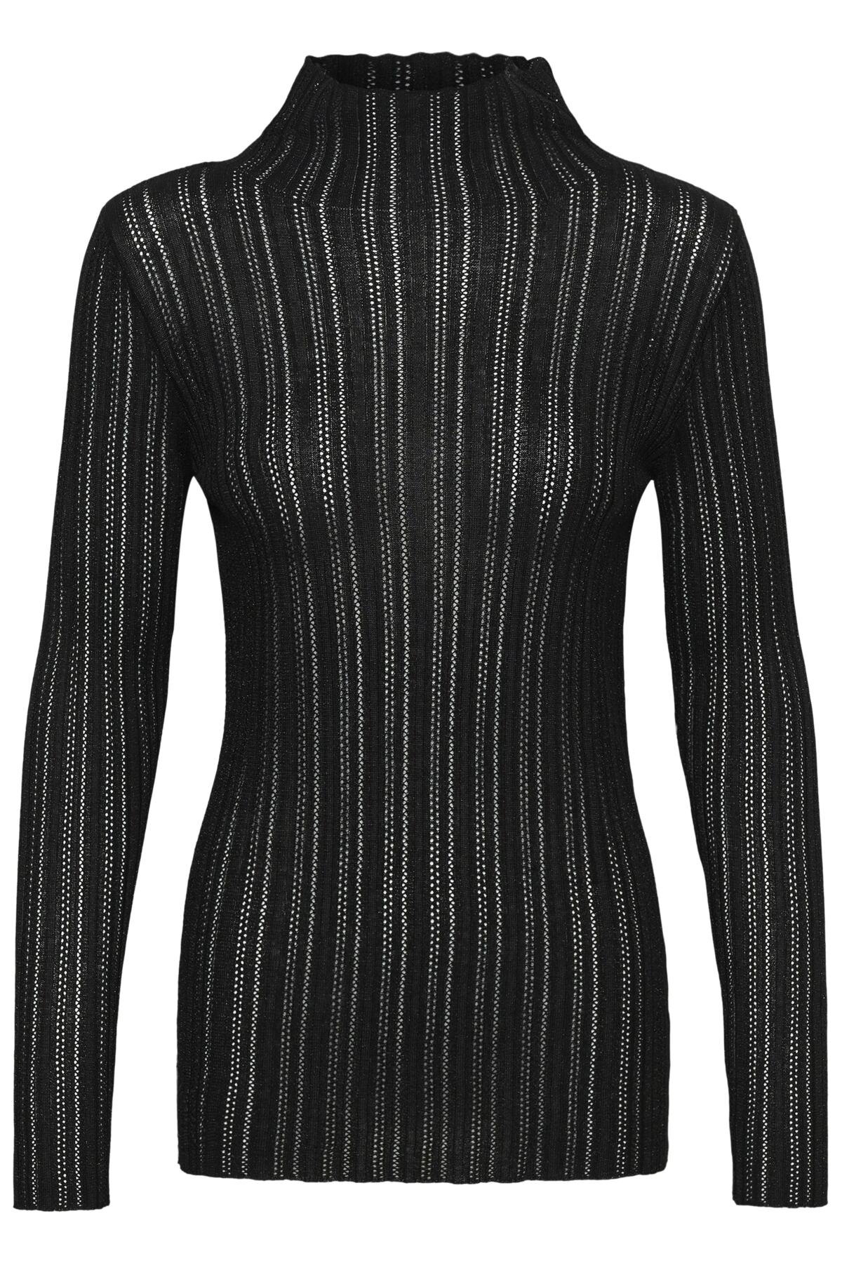 SLOrlena Blouse LS Black Shirt Stripe - 304335 - 30408772