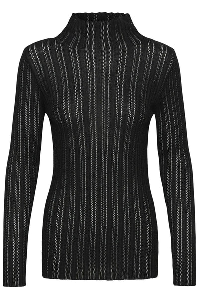 SLOrlena Blouse LS Black Shirt Stripe - 304335 - 30408772 Thumbnail