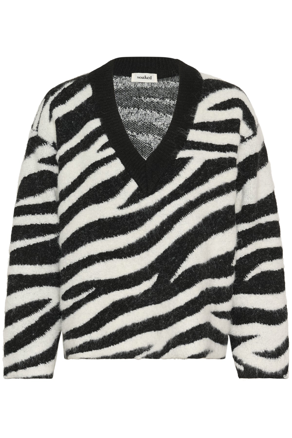 SLSorea V-Neck Pullover Black and White Animal - 30436 - 30408777