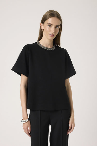 SLMarigold Embellished Tee Black - 194008 - 30408793 Thumbnail