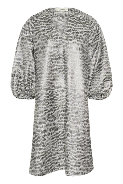 SLPricilla Dress Silvery Animal Jacquard - 3043 - 30408808 Thumbnail