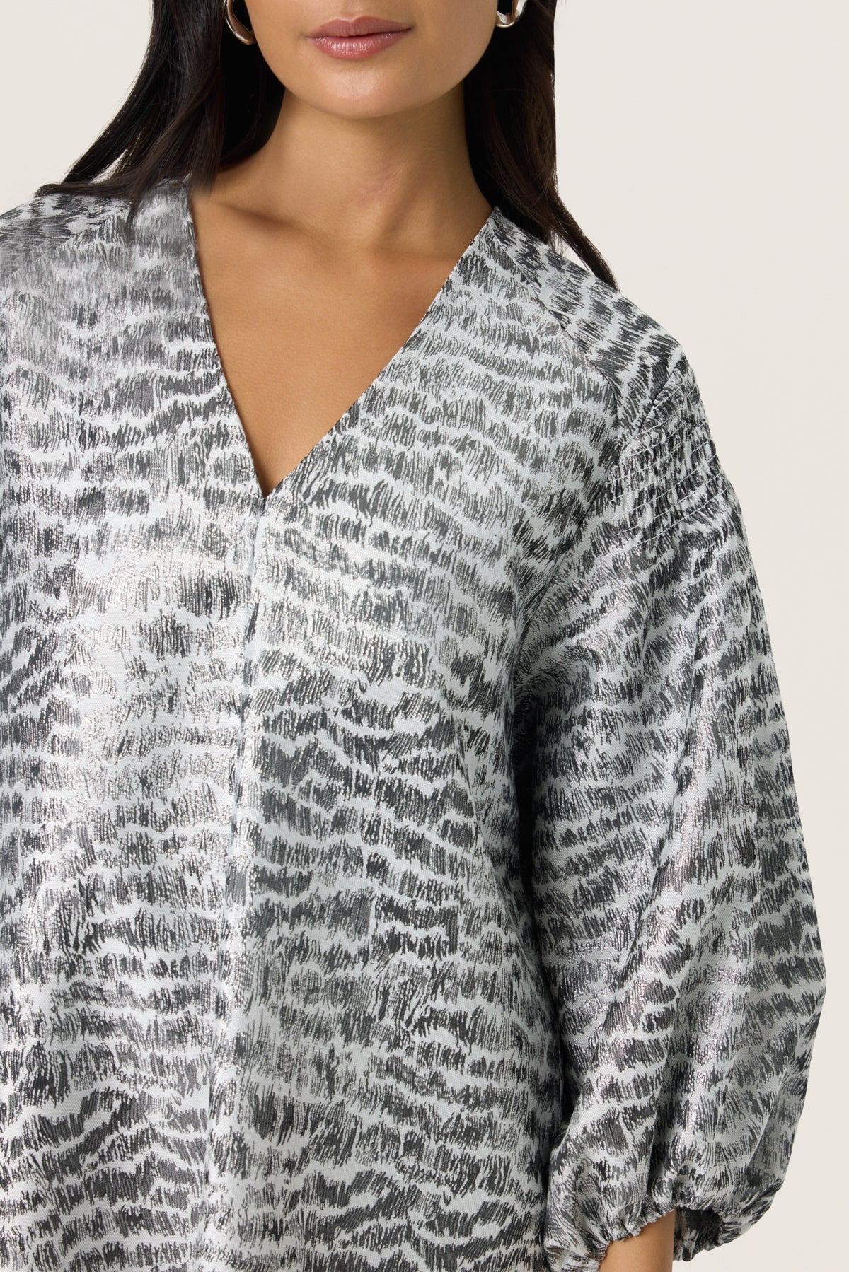 SLPricilla Dress Silvery Animal Jacquard - 3043 - 30408808