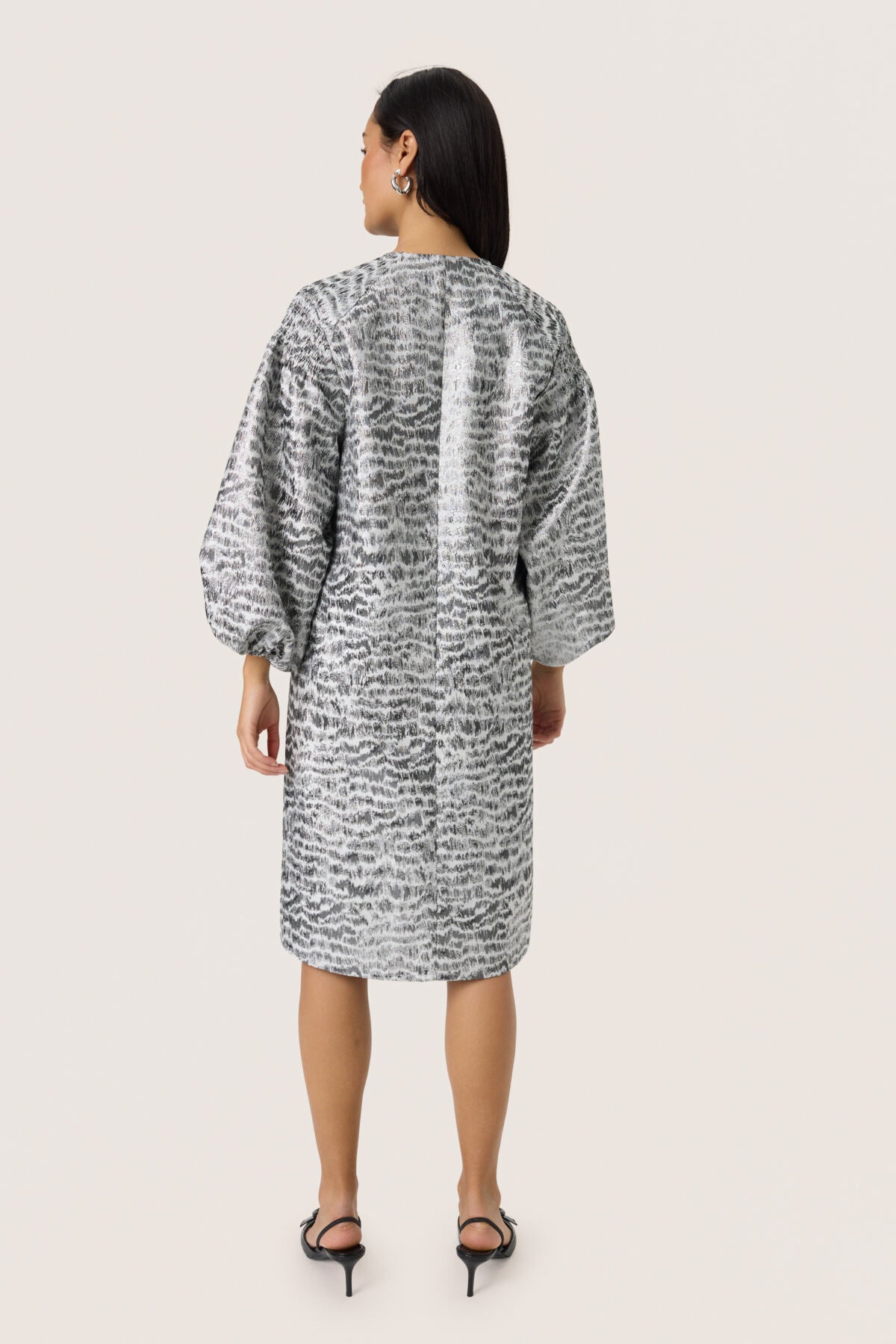 SLPricilla Dress Silvery Animal Jacquard - 3043 - 30408808