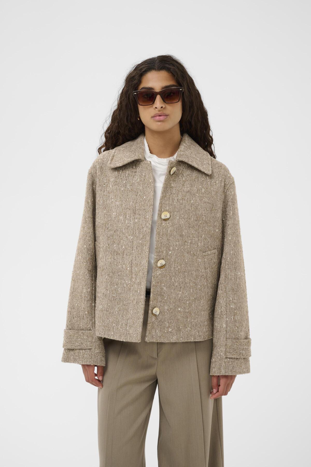 SLOleia Akeleje Jacket Fossil and White Twill - 30437 - 30408825