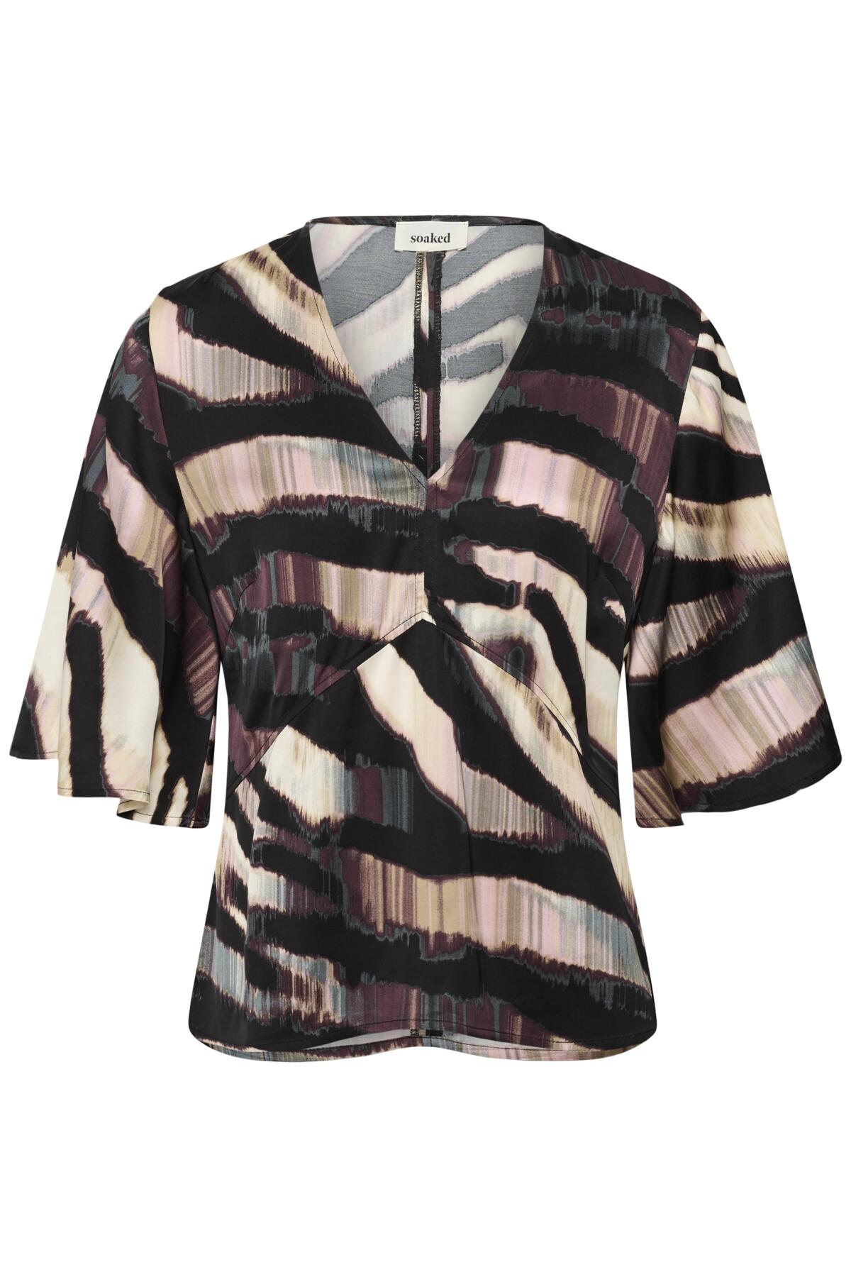 SLCiela Blouse SS Animalistic Print - 304367 - 30408844