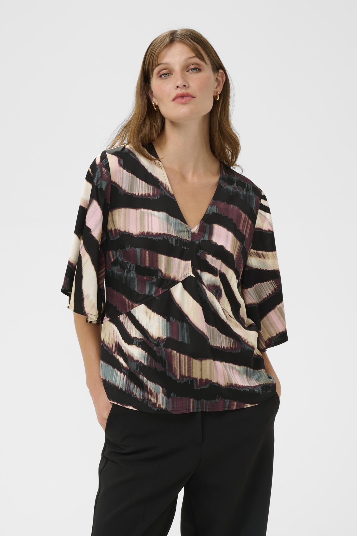 SLCiela Blouse SS Animalistic Print - 304367 - 30408844