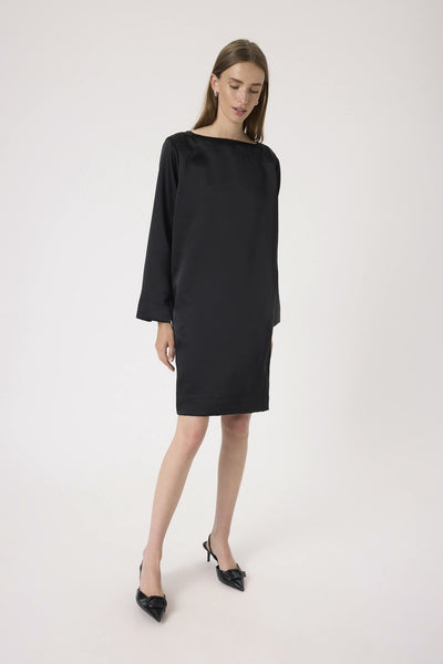 SLLiva Boatneck Dress Black - 194008 - 30408845 Thumbnail