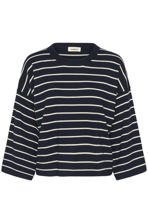 SLSpina Boxy Pullover Cropped Salute with White stripes - 30 - 30408863